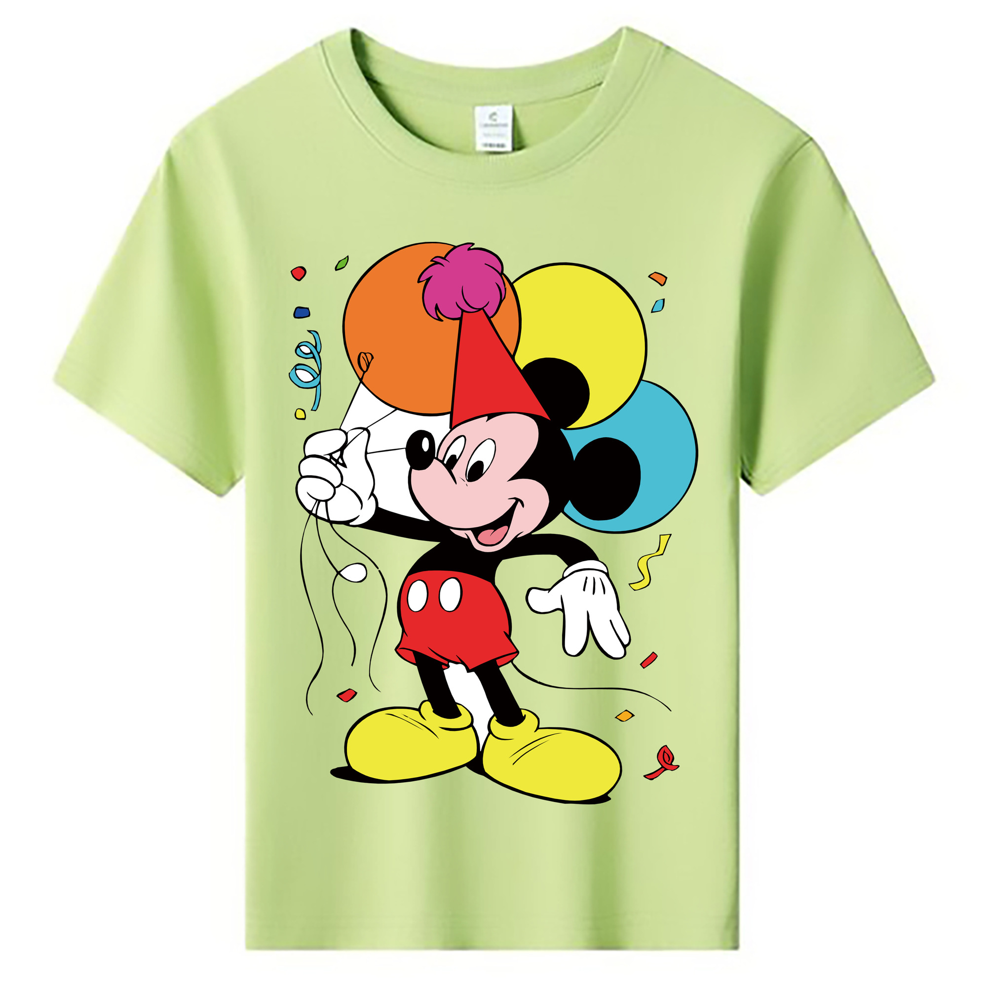 ミッキーマウス Mickey Mouse 綿100％キッズTシャツ（フロントプリント）